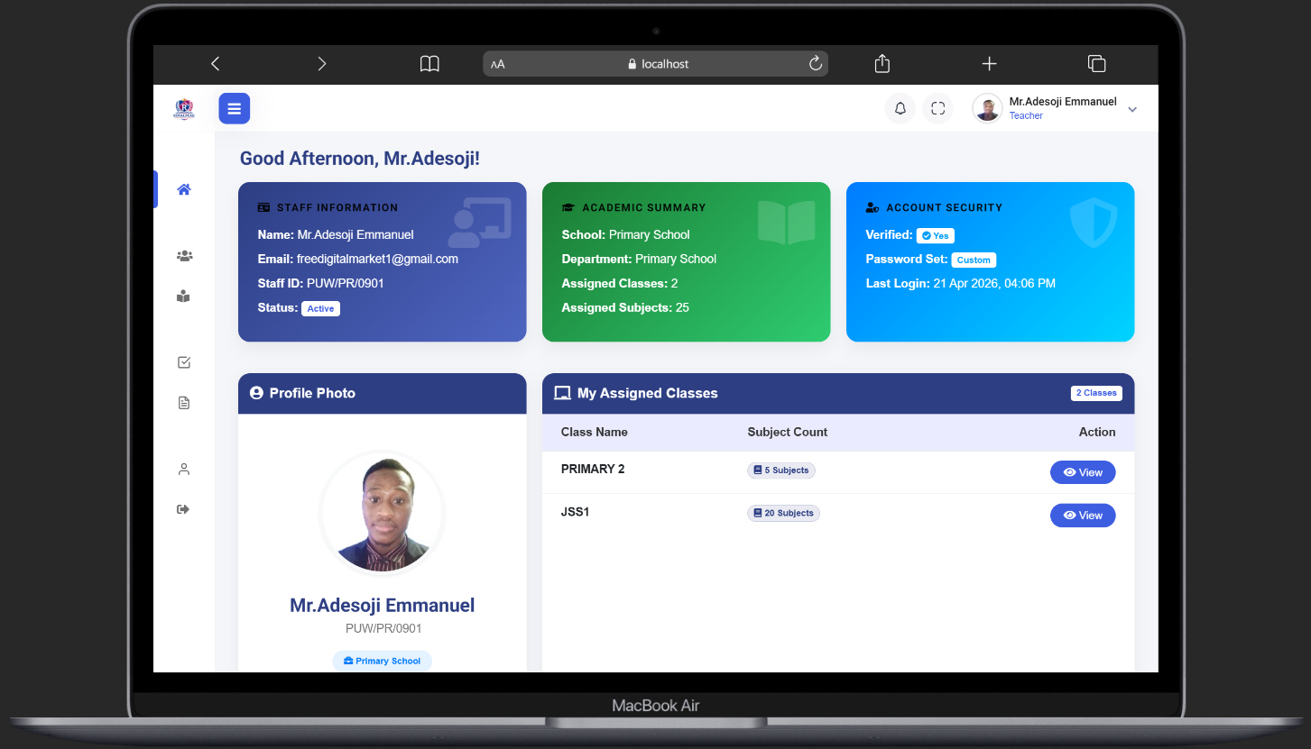 Teacher Portal